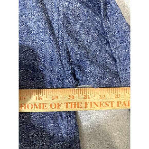 Eileen Fisher Women’s XS Blue Organic Cotton Button Front Shirt Top - Picture 4 of 9